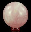 Polished Rose Quartz Sphere - Madagascar #52381-1